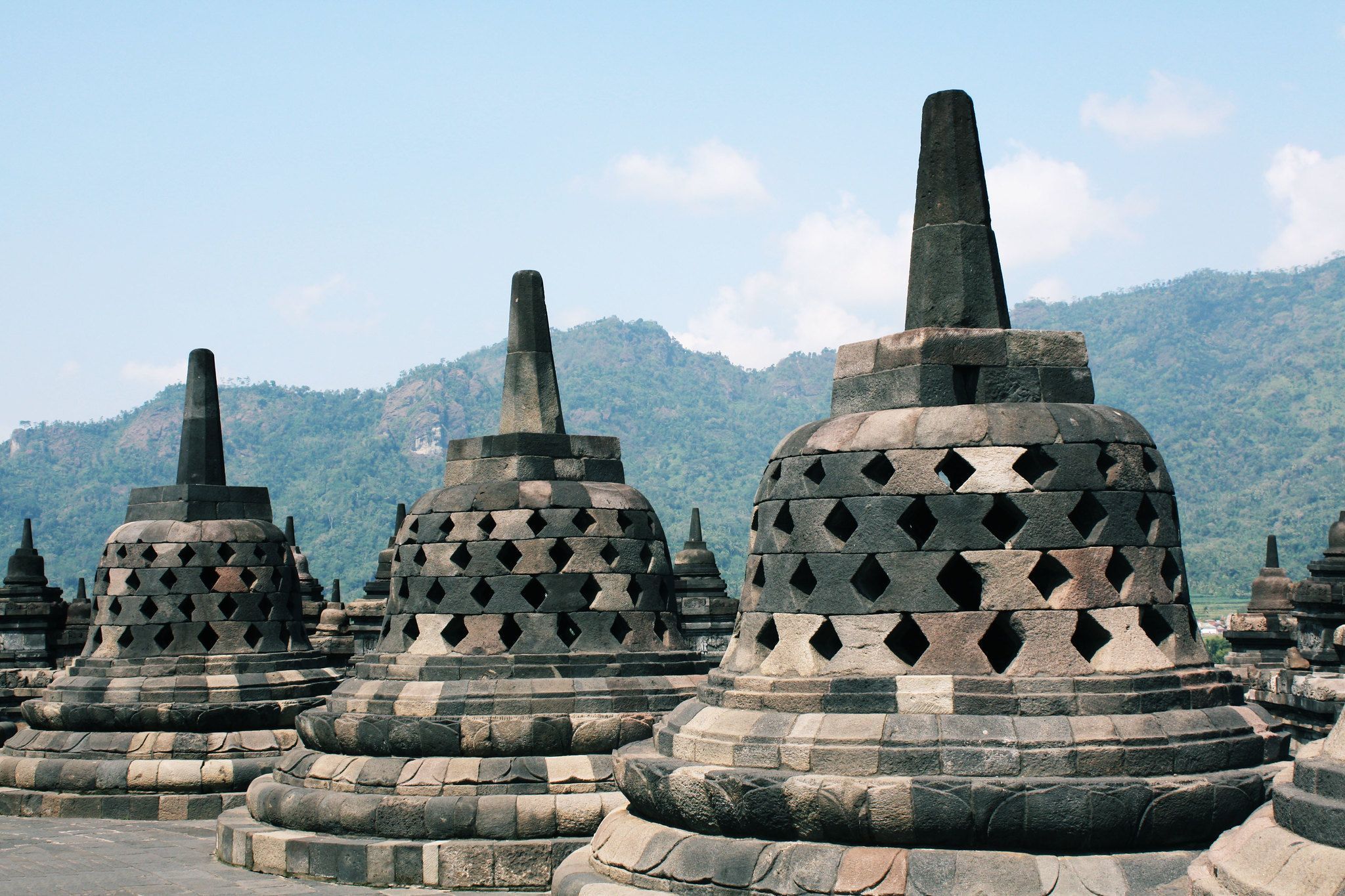 Complexo de Borobudur, na Indonésia