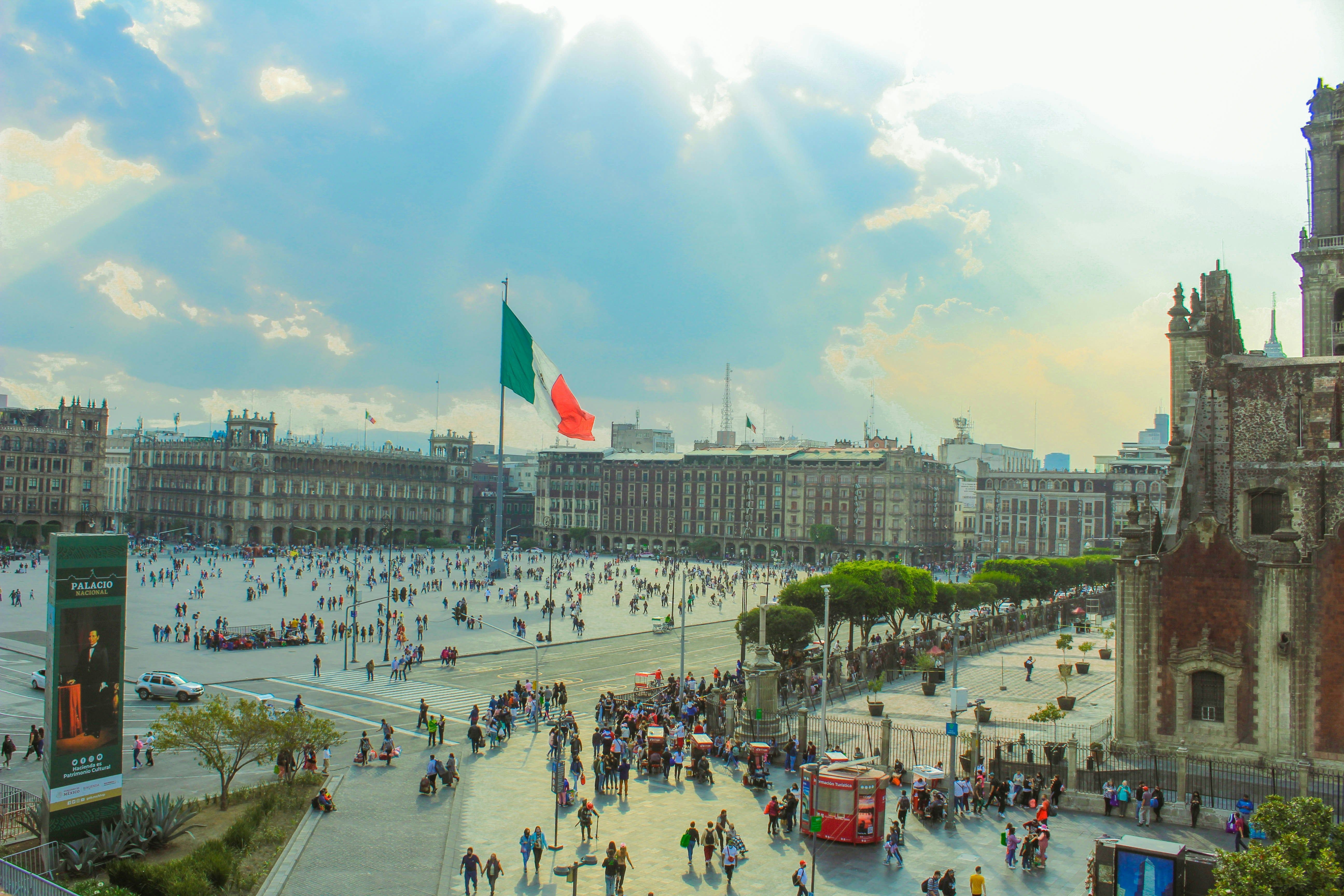 vista do Zócalo, na cidade do México